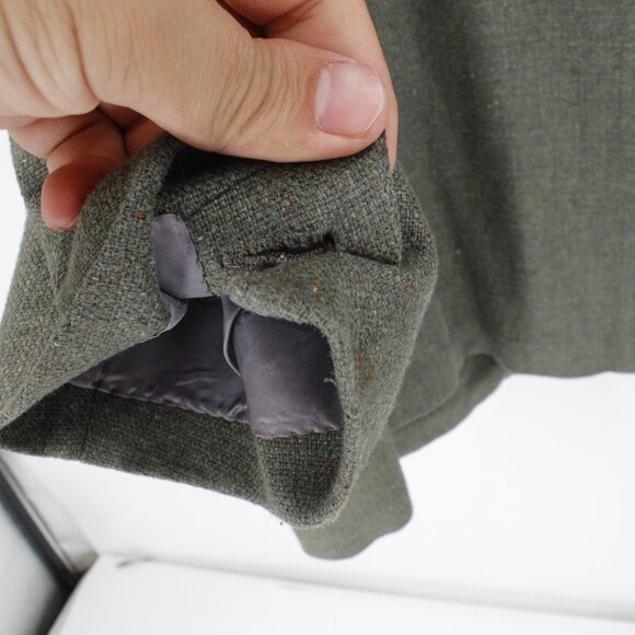 VTG Paul Stuart Sport Coat Mens 44 Medium long Silk Hopsack deconstructed patch - Picture 6 of 16